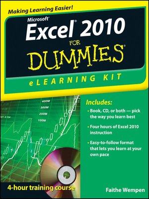 cover image of Excel 2010 eLearning Kit For Dummies